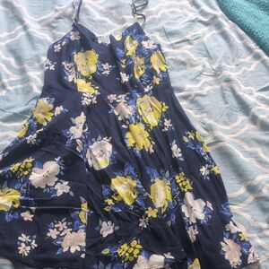 Old Navy Floral Mini Dress - Navy and Yellow